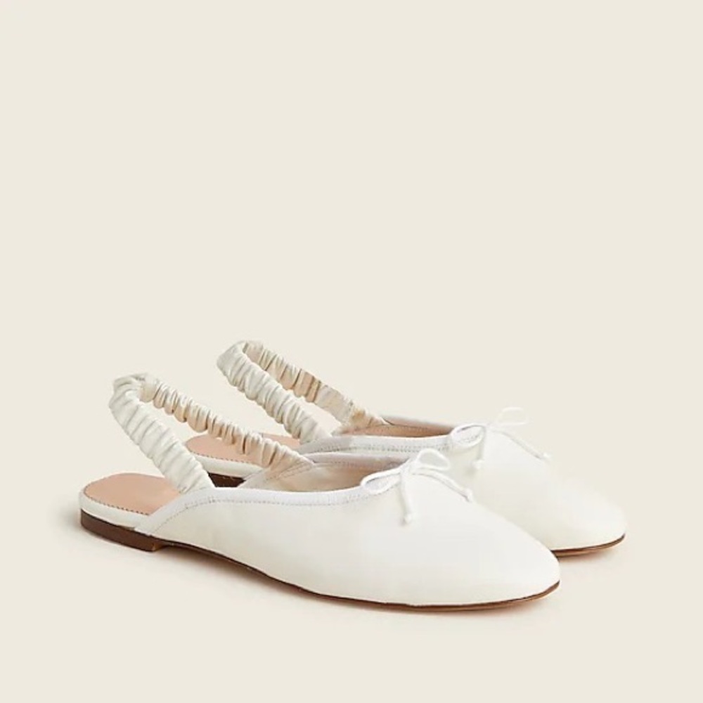 J.Crew Zoe ballet scrunched-strap slingback flats
